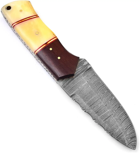 Customizable Stainless Steel Hunting <b>Knife</b> with Comfortable Handmade Curved Skinner <b>Knife</b> with <b>Bone</b> <b>Handle</b> & Leather Sheath - Product Image 2