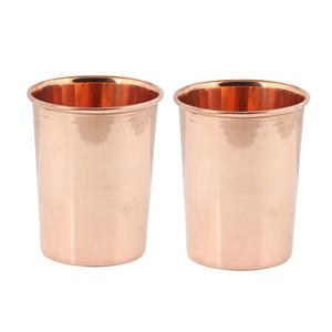 Vaso de Cobre Artesanal para Beber Agua, Vaso Tradicional Ayurvédico de Cobre - Product Image 1