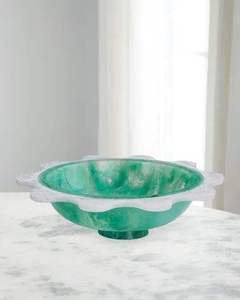 Cuenco Decorativo de Resina de Lujo para Mesa de Centro, Accesorio Artesanal para el Hogar, Plato de Resina Moderno, Pieza Decorativa de Diseño, Cuenco Decorativo con Arte en Espiral - Product Image 1