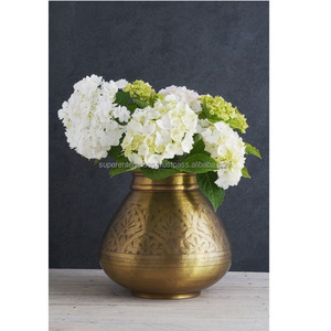 Duel Toned Brass Metal Flower <b>Vase</b> Wedding Decoration Centrepiece Centre Table Decoration Room Decoration Floor <b>Vase</b> Available - Product Image 6