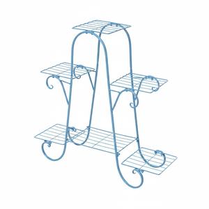 Estante de metal creativo de 2 niveles para plantas, modelo de suelo para interiores y exteriores, soporte para macetas, estante de exhibición de hierro para el hogar, jardín, balcón. - Product Image 6