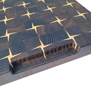Planche à découper rectangulaire en bois d'acacia de qualité supérieure, résistante, faite à la main, lavable au lave-vaisselle, pour la viande, les légumes, les fruits - Product Image 3