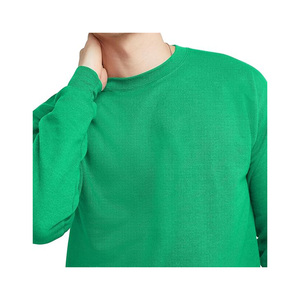 Sweat-shirt classique pour homme en molleton de coton vert confortable, style streetwear - Product Image 4