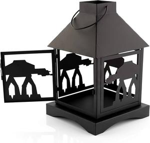 Lanternes en fer noir marocaines au design traditionnel, porte-bougies personnalisés pour la décoration de la maison pendant le Ramadan - Product Image 6