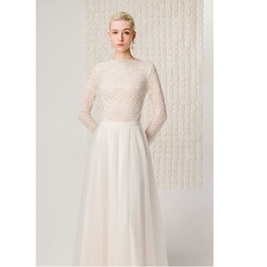 Blouses élégantes pour femmes ODM à manches longues, en dentelle noire, épaules dénudées, le meilleur des vêtements féminins, chemises, Vietnam - Product Image 1