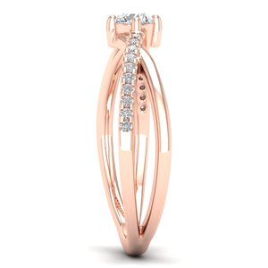 REYES Hot Selling 14K Solid Gold GRA Certified Moissanite Engagement <b>Rings</b> For Women Original Design Wedding Gift <b>Fine</b> Jewelry - Product Image 3