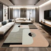 Fabriqués à la main moderne maison salle de prière porte abstraite pile plate tapis en bambou grande cuisine tapis ensembles n'importe quel espace réversible