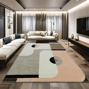 Fabriqués à la main moderne maison salle de prière porte abstraite pile plate tapis en bambou grande cuisine tapis ensembles n'importe quel espace réversible - Product Image 6