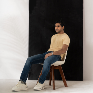 Men's dark blue nonwoven round neck <b>tshirt</b> <b>polyester</b> cotton fabric <b>tshirt</b> for men for regular use in summer made in Bangladesh - Product Image 2