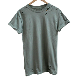 T-shirts Homme Distressed de Haute Qualité 100% Coton Col Rond Manches Courtes Couleurs Unies Personnalisables Respirants Toile Écologique - Product Image 5