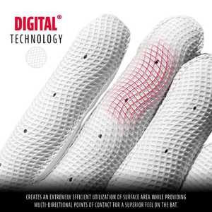 Guantes de Bateo de Béisbol y Sóftbol de Cuero Digital Duradero de Primera Calidad con Agarre Profesional, Elásticos, Servicio OEM ODM - Product Image 3