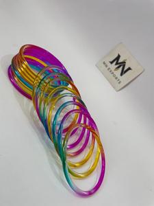 MN EXPORTS Colorful <b>Glass</b> <b>Bangles</b> Handmade Circular Jewelry for Women and Girls <b>Glass</b> Crafts - Product Image 5