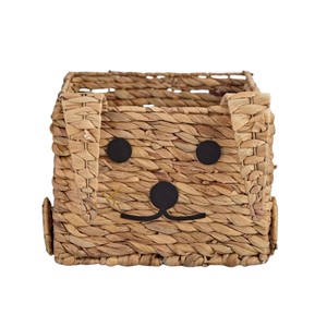 Dog Water Hyacinth Storage <b>Basket</b> Woven Puppy Shaped Toy Organizer Bin Cute Wagon Cartoon Kids Nursery <b>Hamper</b> - Product Image 5