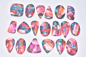 Cabochons en pierre turquoise rose épineuse de qualité AAA pour bijoux - Product Image 2