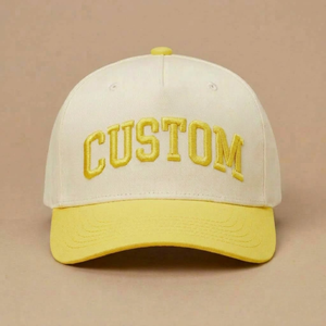 Gorra de Béisbol con Logotipo Bordado Personalizado, Combinación de Dos Tonos Pastel, 5 Paneles, Visera Curva Estructurada, para Bodas, Fiestas, Deportes al Aire Libre - Product Image 1