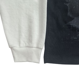 Camiseta Negra con Lavado Ácido 2026, Camiseta Vintage de Algodón de Doble Capa con Lavado Ácido y Manga Larga para Hombre, Servicio OEM - Product Image 6