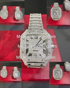 Relojes Mecánicos de Lujo con Diamantes VVS y Moissanita, Cadena con Incrustaciones de Diamantes, Probador de Diamantes, Estilo Hip Hop, Relojes con Moissanita - Product Image 2
