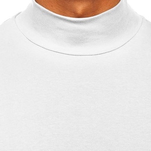 Pull à col roulé en tricot noir uni pour homme, manches longues, vêtements d'hiver - Product Image 3