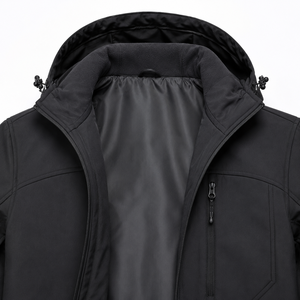 Chaqueta Softshell Impermeable y Transpirable con Capucha para Hombre, Cierre de Cremallera, Estilo Casual, Táctica, Corte Regular, para Actividades al Aire Libre - Product Image 6