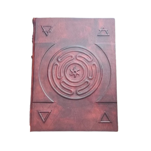 Diario de cuero repujado hecho a mano con tapa dura, Círculo de Hécate y los Cuatro Elementos, Libro en blanco antiguo, Cuaderno Grimoire Gótico - Product Image 1