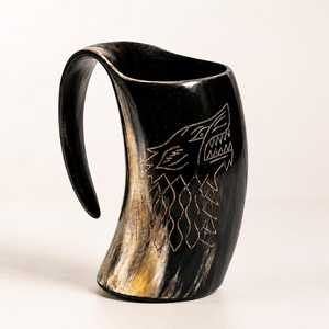 MN EXPORTS Tasse en corne de vache faite à la main - Passe au lave-vaisselle, écologique, légère, design moderne et luxueux, pour bière, vin, mariage, voyage - Product Image 2