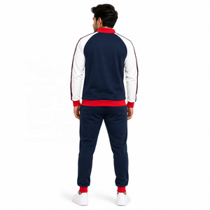 Sudadera con capucha de manga raglán para hombre, conjunto deportivo con cremallera, chándal, corte regular, cuello vuelto, diseño con bolsillos, B2B USA - Product Image 3