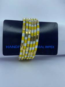 <b>Resin</b> Jewelry Bulk Supplier Custom Jewelry Manufacturer Wholesale Handmade Eco Friendly Brass Bangles Women's Ethnic Party - Product Image 1