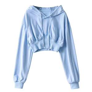 BLIZ SPORTS WEAR Women's Light Blue Regular <b>Zip</b>-<b>Up</b> Fleece Long Sleeve Casual Knitted 100% Cotton Autumn Wear - Product Image 1