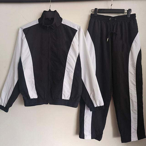<b>Nylon</b> Hooded Men's Custom Two-Piece Lightweight Windbreaker Tracksuit with Zipper Jacket and <b>Jogger</b> Set for Autumn - Product Image 1