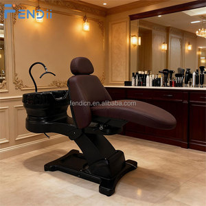 Muebles de salón de belleza de lujo ajustables eléctricos, silla de champú <span class=keywords><strong>para</strong></span> peluquería, cama de Spa <span class=keywords><strong>para</strong></span> barbería - Product Image 1