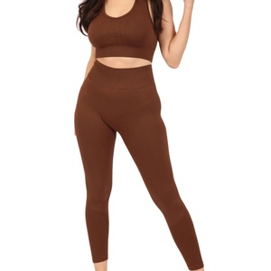 Ensemble de yoga imprimé pour femme, pantalon taille haute et brassière de sport, 2 pièces, séchage rapide, léger, écologique, sans couture, polyester/nylon, pour l'entraînement - Product Image 1