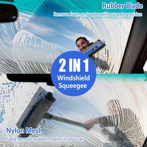 ชุดอุปกรณ์ทำความสะอาดรถยนต์ 5 ชิ้น ประกอบด้วย ผ้าไมโครไฟเบอร์แบบนุ่มพร้อมด้ามจับยาวถอดได้ขนาด 61 นิ้ว แปรงถูพื้น ผ้าเช็ดกระจก ที่ปัดฝุ่น และอุปกรณ์ทำความสะอาดล้อ - Product Image 5