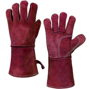 Gants de sécurité en cuir de vachette renforcé de qualité supérieure, certifiés EN420/EN388/ANSI, résistants à la chaleur pour la lutte contre les incendies industriels - Product Image 3