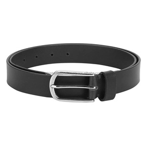 Nouvelle ceinture décontractée en cuir de vachette noir personnalisée à une seule couche pour hommes avec boucle à ardillon élégante en alliage nickelé - Product Image 6