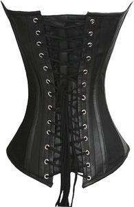 Women's Breathable <b>Leather</b> Corset Waist Cincher Bustier Top Shaping Body Corsets & Bustiers for Workout - Product Image 6