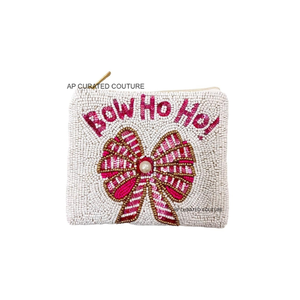 Handmade Soft Eco-Friendly Beaded Christmas Stocking Mini Coin <b>Purse</b> Zipper Pouch <b>Cute</b> Holiday Accessory Trendy Hot Selling - Product Image 2