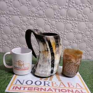 Meilleure qualité de tasse de corne à boire Viking avec gravure de père odin de haute qualité - Product Image 2