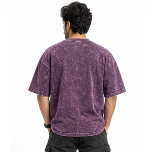 T-shirts décontractés pour hommes, coupe ample et confortable, design premium, tissu doux, effet délavé à l'acide. - Product Image 5