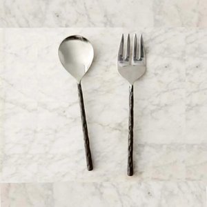100% Food Safe Hand Forged Handle Stainless Steel Salad <b>Server</b> for Home and Wedding Tabletop Usage Salad Sets Hot Sale - Product Image 6
