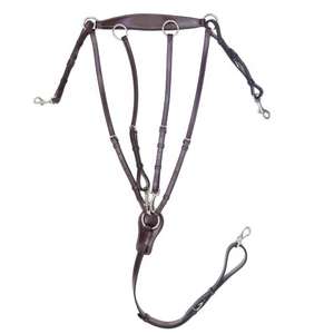 Premium Leather Horse Breastplate Running Martingale Adjustable Equestrian Stainless Steel <b>Rings</b> Durable Comfortable Customized - Product Image 1