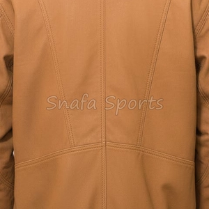 2026 New Style Customized Real Leather Jacket Brown Solid Color High Quality Jacket for Men's Casual Wear - Product Image 5