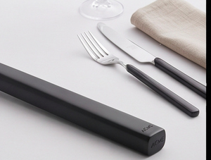 <b>Black</b> Mirror <b>Cutlery</b> <b>Set</b> Stainless Steel Mirror Polish With Matte <b>Black</b> PVD Handle Design Ideal For Home Dining And Restaurant - Product Image 2