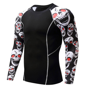 <b>Men's</b> Quick Dry Comfortable Rash Guard Solid Color Long Sleeves Swimming Wear Breathable <b>Compression</b> UPF50+ Eco-Friendly - Product Image 2