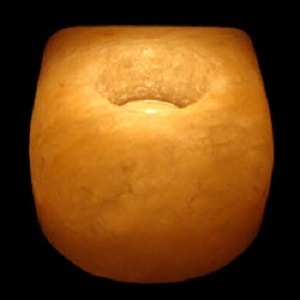 Leaf Shape Himalayan Salt Rock Salt Pink Salt Candle Holder hand Made With a Hole Natural 100% Organic For Home Wedding Decor - Product Image 3