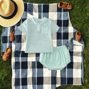 Juego de bombachos de algodón suave con rayas de menta para niños, comodidad diaria y estilo para los más pequeños - Product Image 6