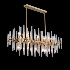 Crylick 20-luce moderna in metallo e vetro per cucina lampadario a sospensione in ottone da 20 luci - Product Image 3