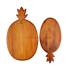 Plateau en bois naturel en forme d'ananas, écologique, antibactérien, sûr pour les aliments, décoration pour la cuisine et le salon, fabriqué au Vietnam - Product Image 6