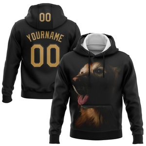 Sweat à capuche sportif Golden Retriever, nouveau design, personnalisé, noir et or vieilli, motif 3D, vente en gros directe - Product Image 1