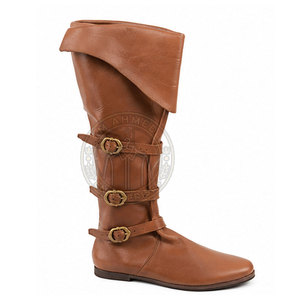 Bottes médiévales classiques modernes, cuir souple, légères, écologiques, haute qualité, design personnalisable, taille flexible - Product Image 3