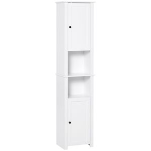 Mobiletto porta biancheria da bagno autoportante bianco, alto 67 pollici - Product Image 1